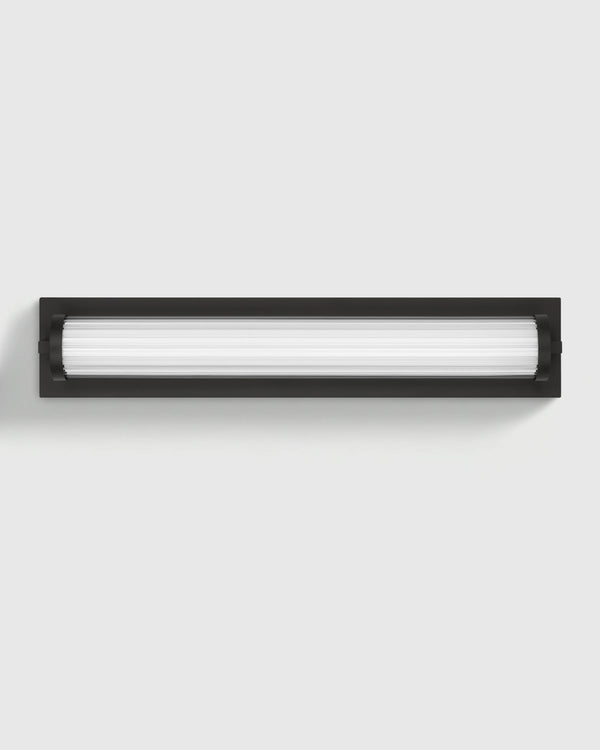 Ribbed Steel LED Vanity Sconce - 22" / Brass
