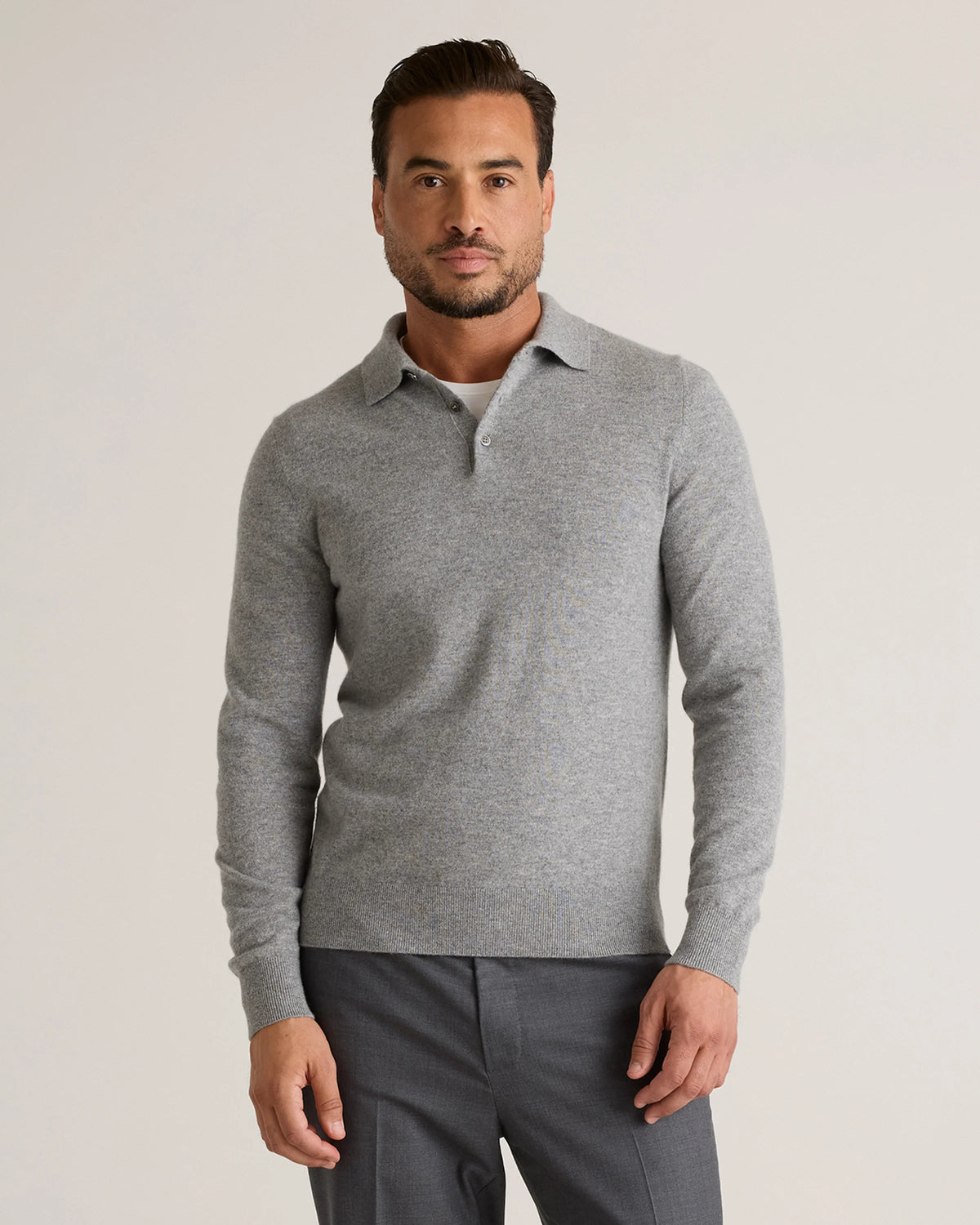 Mongolian Cashmere Polo Sweater - S / True Navy