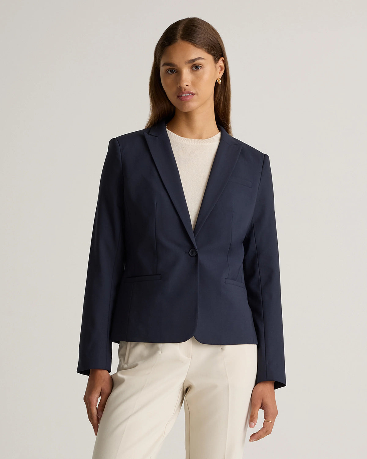 Italian Wool Tailored Blazer - XS / Navy Main image