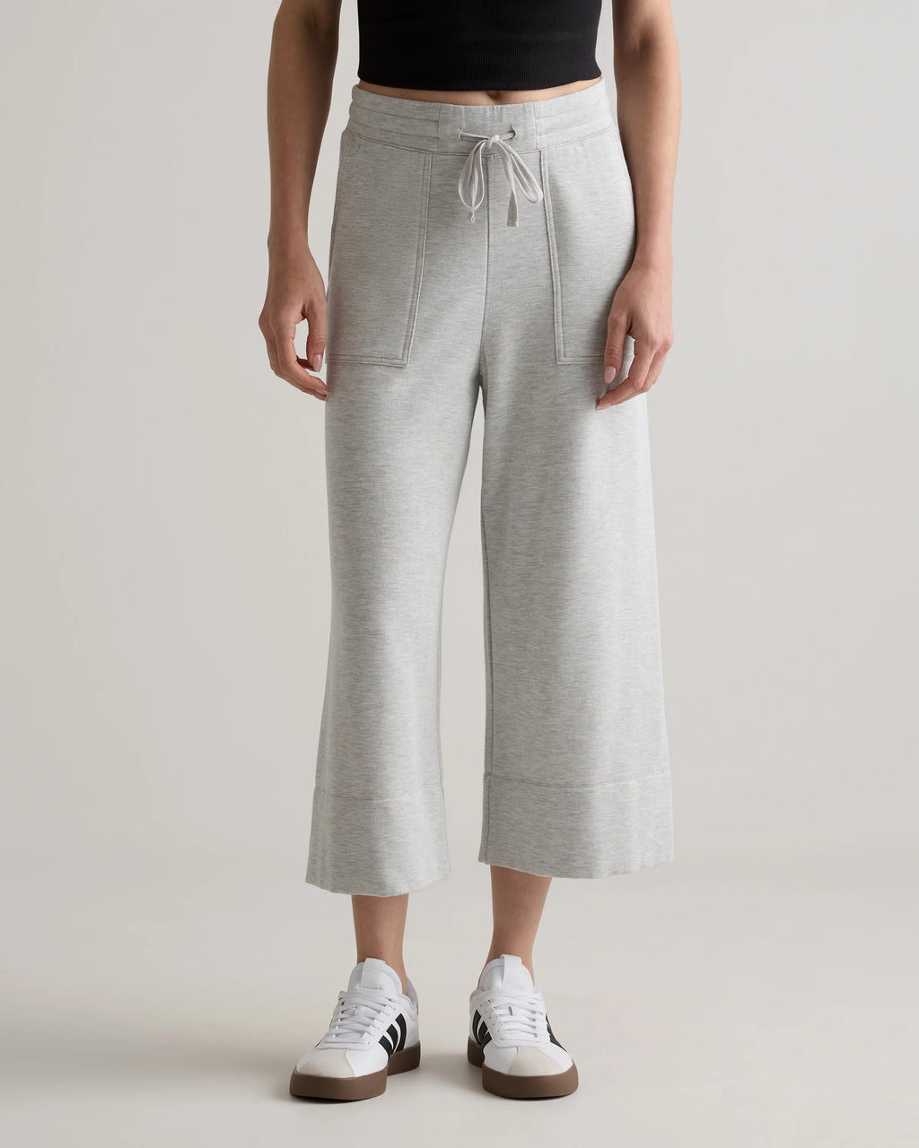 SuperSoft Fleece Cropped Wide Leg Pants - XS / Dried Fig