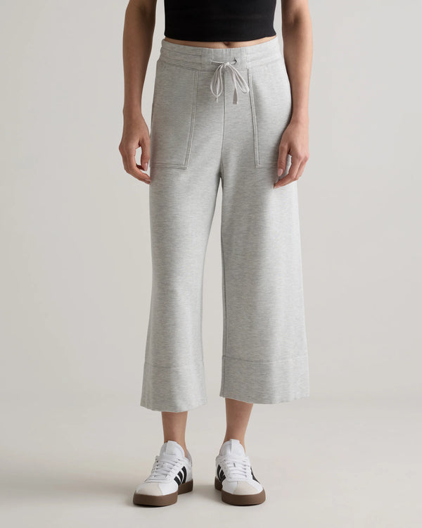 SuperSoft Fleece Cropped Wide Leg Pants - XS / Dried Fig