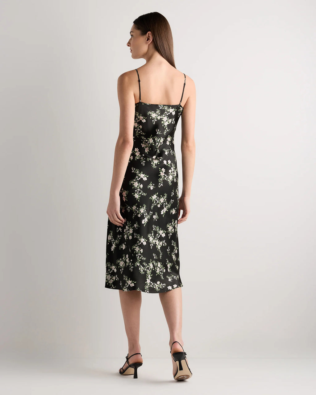 100% Washable Silk Slip Dress - XS / Black