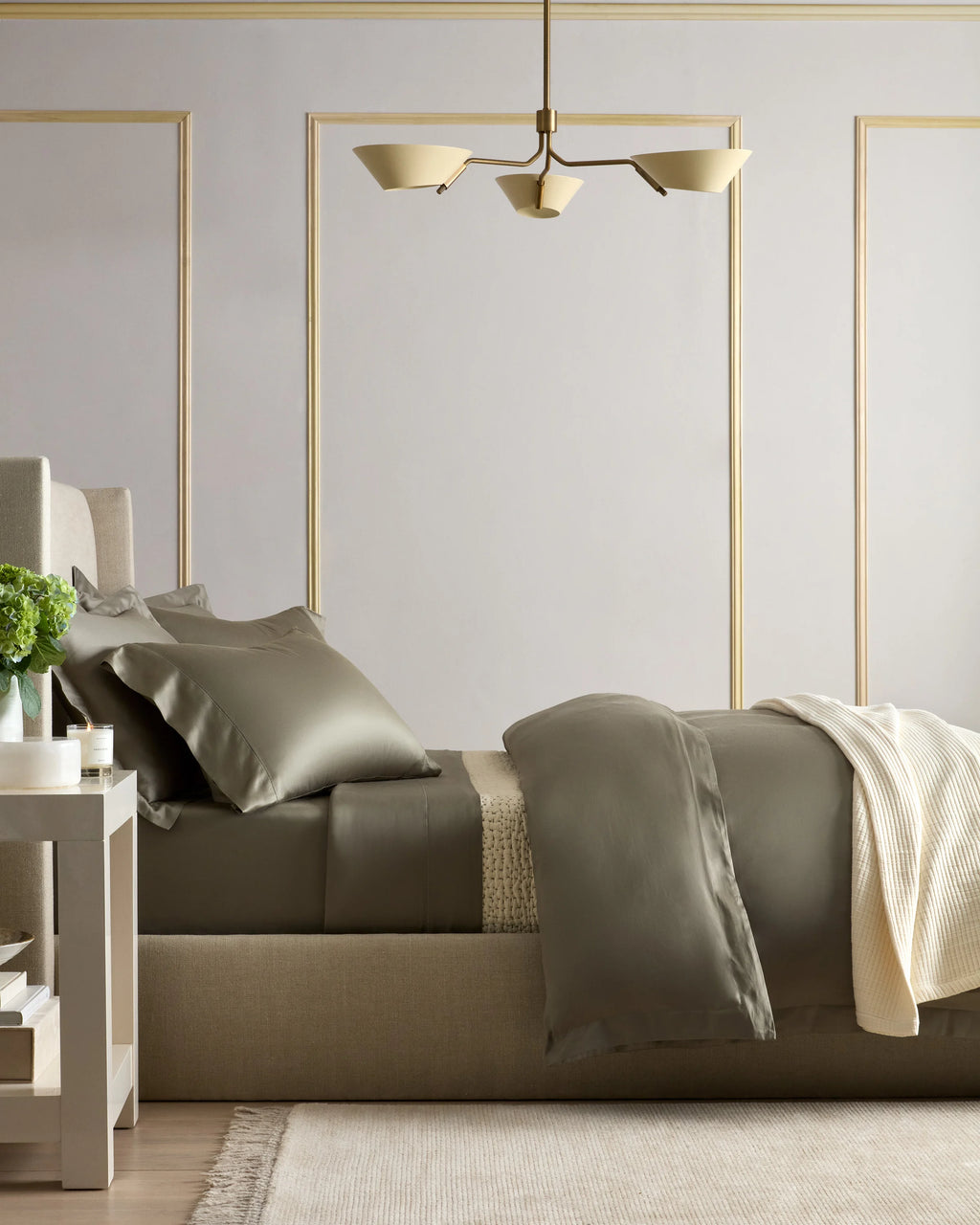 Signature Giza Cotton Sateen Duvet Cover Set - Twin / Sand