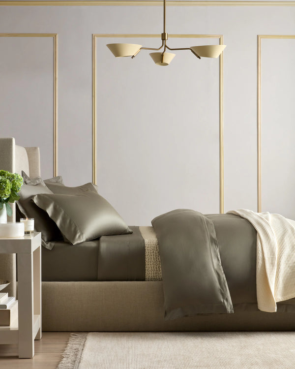 Signature Giza Cotton Sateen Duvet Cover Set - Twin / Sand