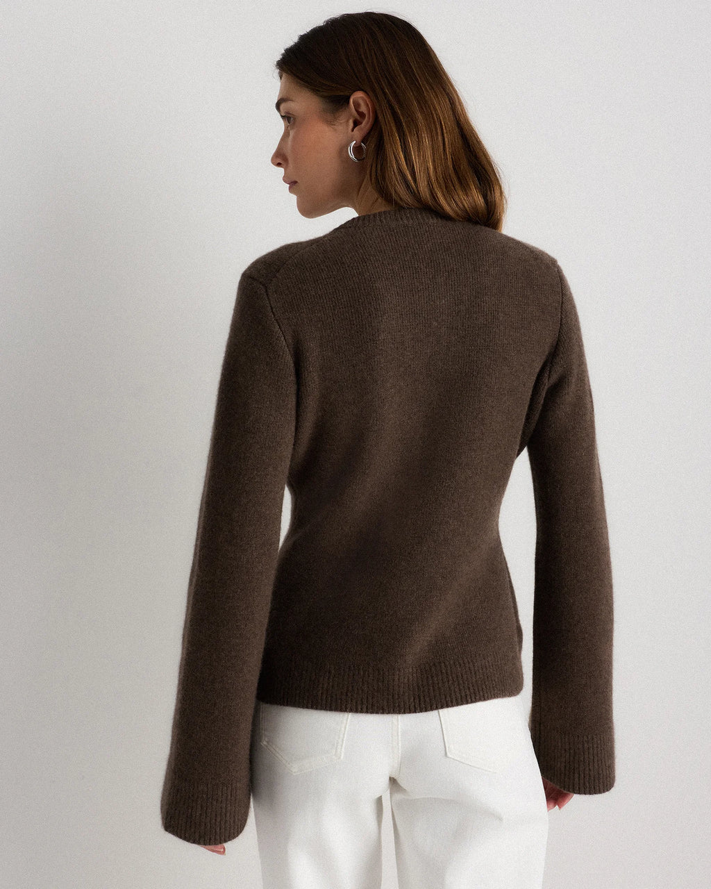 Mongolian Cashmere Structured Cardigan - XS / Oatmeal