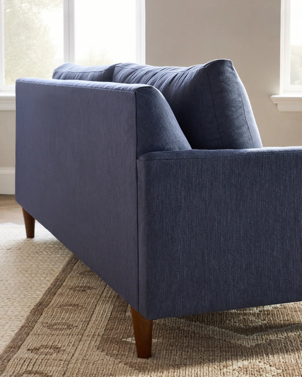 Atlas Midcentury Sofa in Performance Chenille Linen Blend - 6ft / Snow