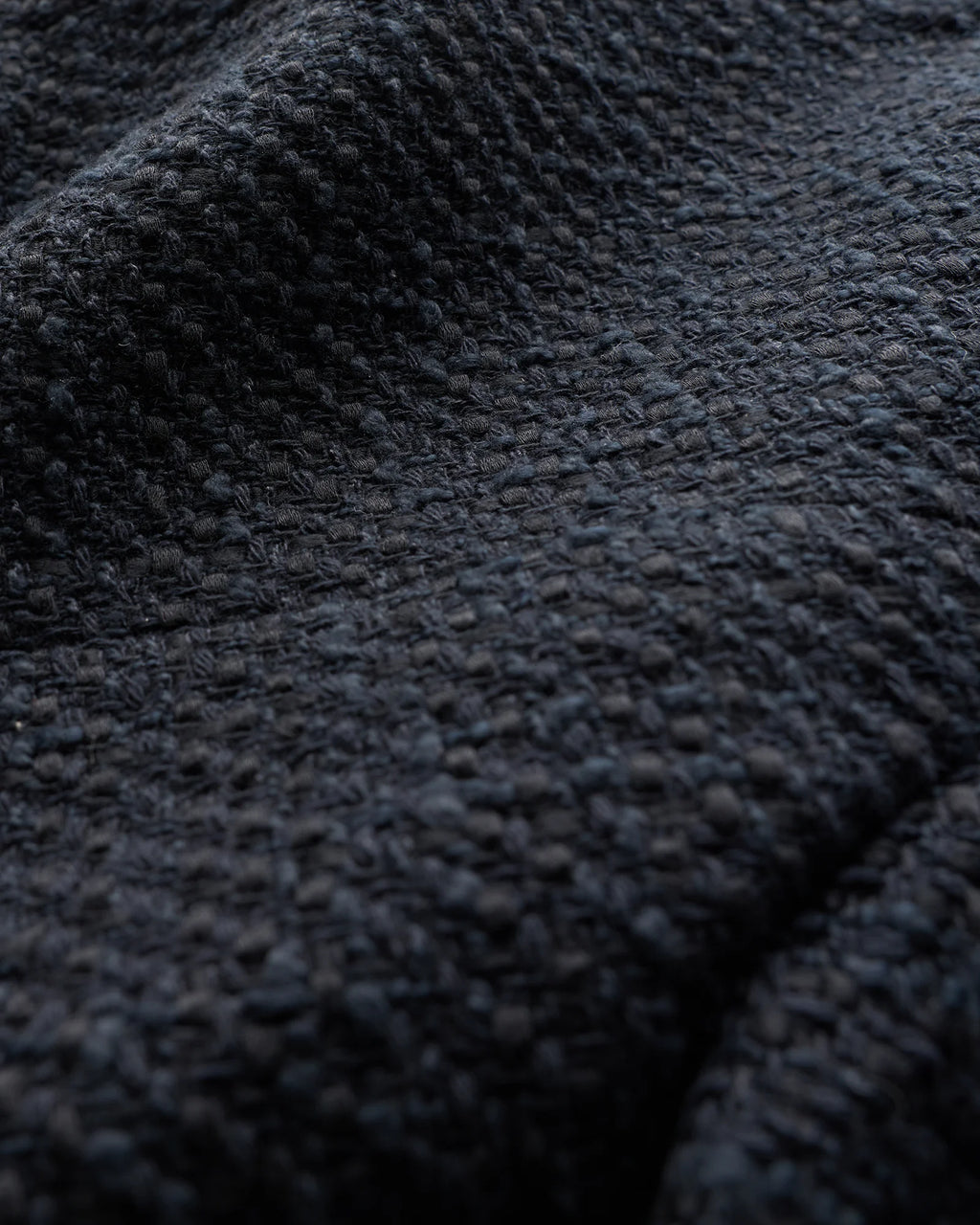 Tweed Collarless Jacket - XS / Deep Navy