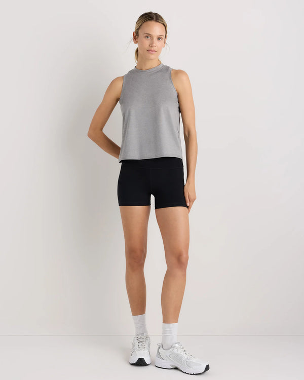 Flowknit Breeze High-Neck Tank - XS / Heather Deep Navy