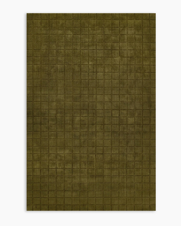 Lennox Hand-Loomed Wool Rug - 5' x 8' / Green