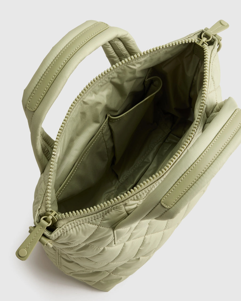 Transit Quilted Small Crossbody Tote - One Size / Taupe Brown
