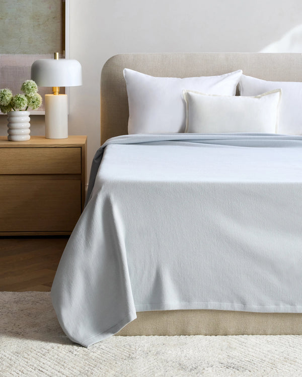 Luxury Organic Cotton Bed Blanket - Twin / White