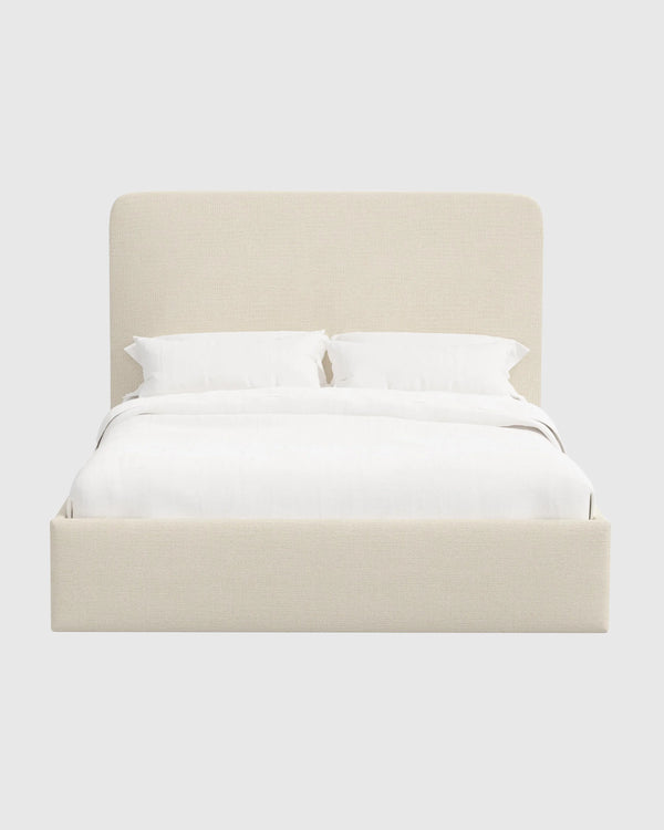 100% Linen Curved Bed - Full / Canvas