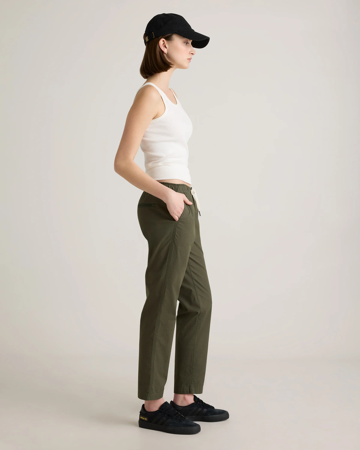 Organic Stretch Ripstop Straight Pants - XS / Steel