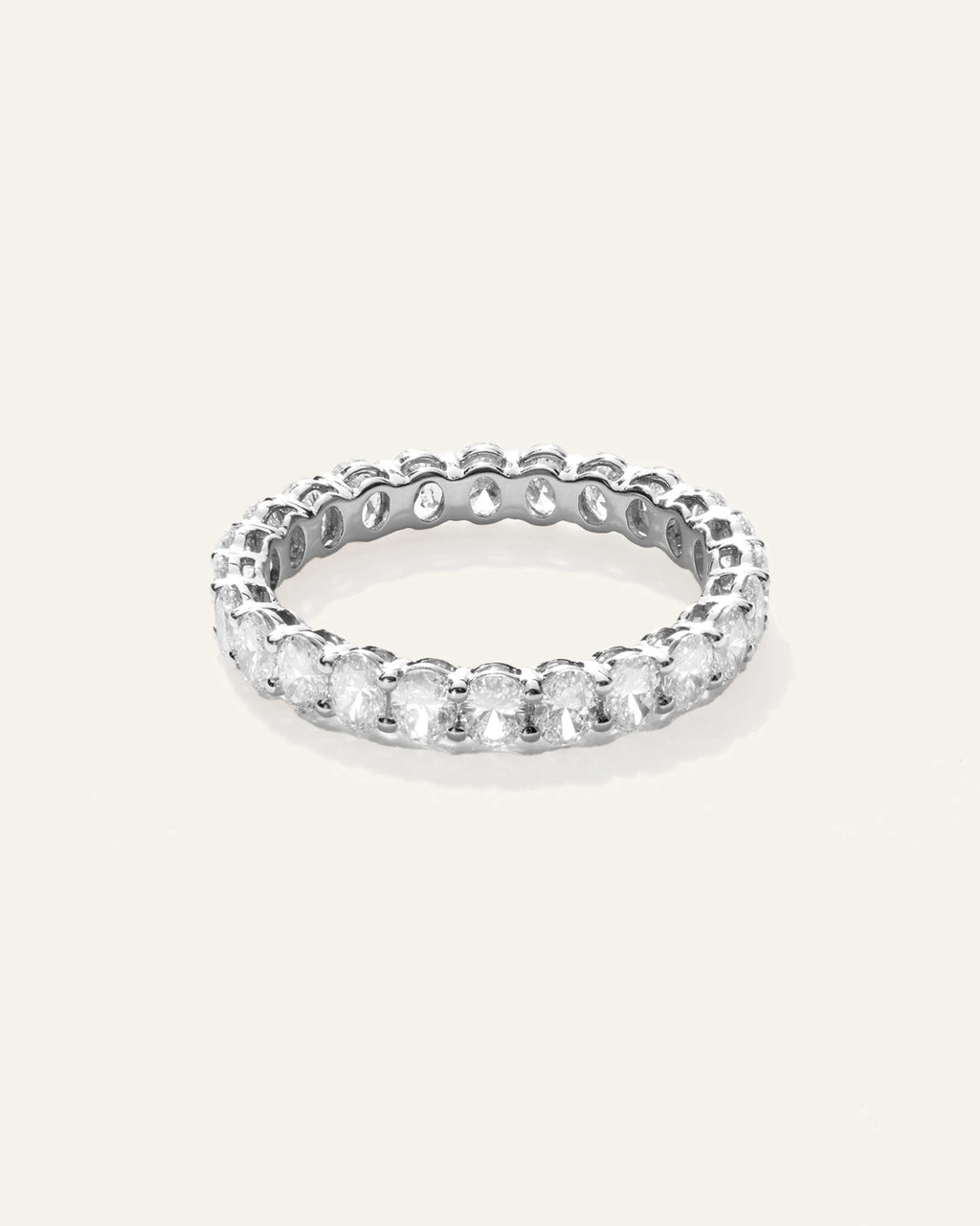 Lab Grown Diamond Oval Eternity Band - 5 / Yellow Gold