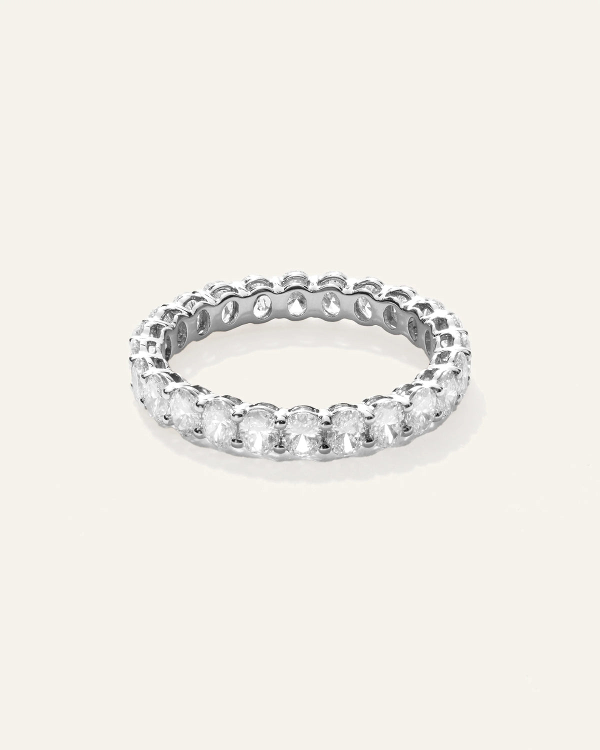 Lab Grown Diamond Oval Eternity Band - 5 / Yellow Gold