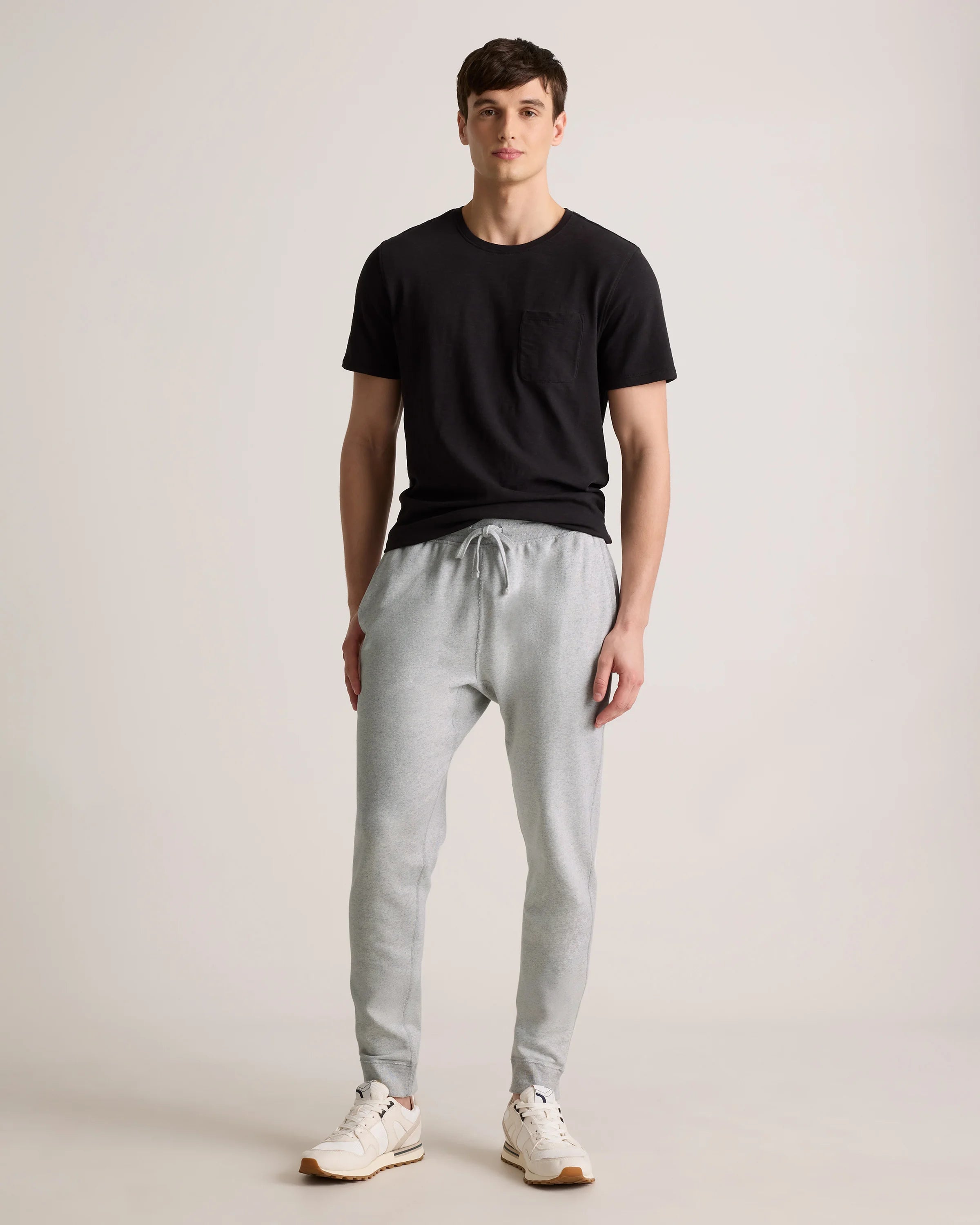 Organic Midweight French Terry Slim Joggers - XS / Light Heather Grey Secondary image