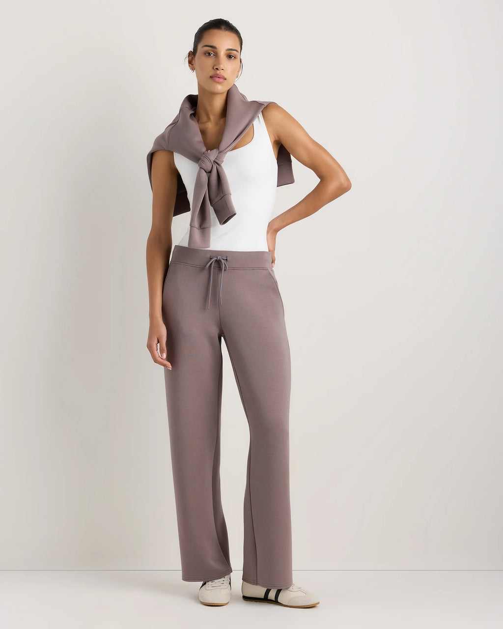 CloudComfort Wide Leg Pants - XS / Pebble Beige