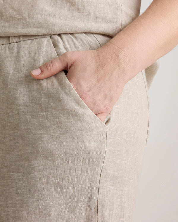 100% European Linen Pants - 1X / Bayberry Olive