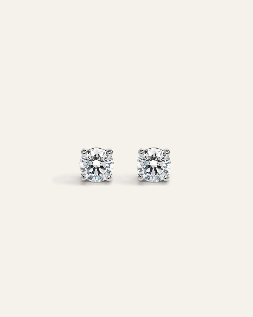 14K Gold Lab Grown Diamond Four-Prong Solitaire Studs - 1.5ctw - One Size / Yellow Gold