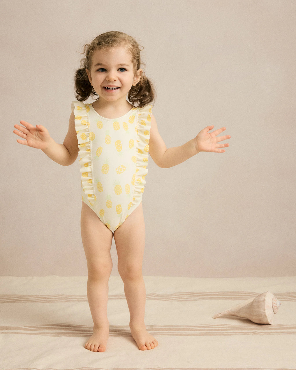 Ruffle One Piece Swimsuit - 2T / Soft Ditsy Floral