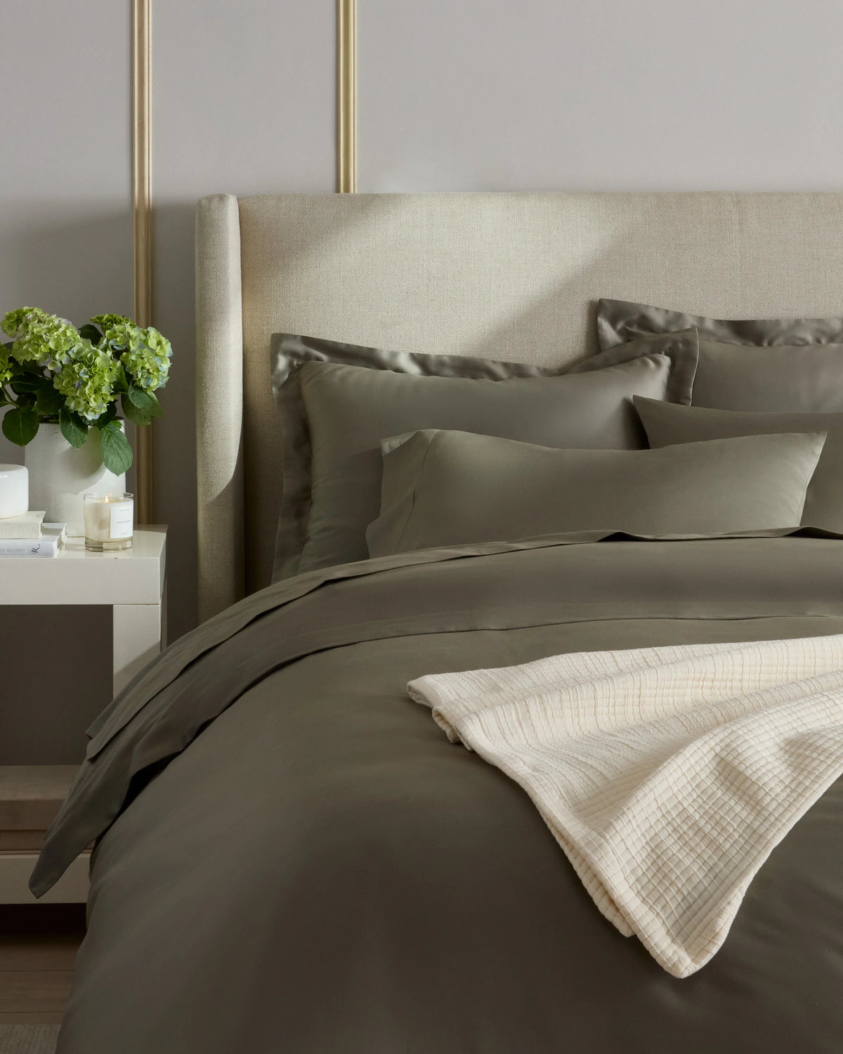 Signature Giza Cotton Sateen Sham Set - Standard / White