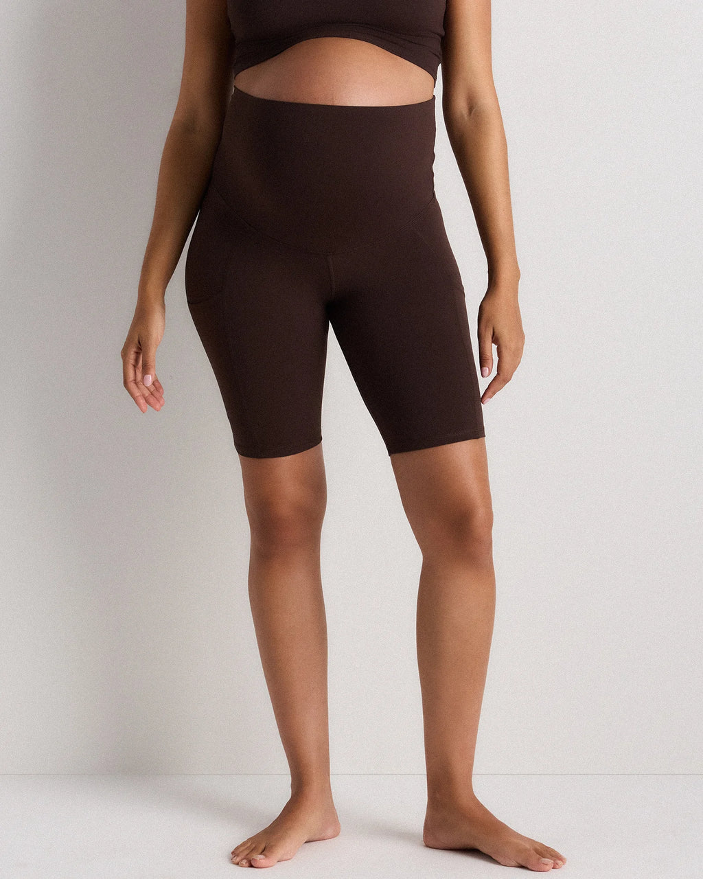 Ultra-Form Maternity Pocket Bike Short 9" - XS / Dark Coal
