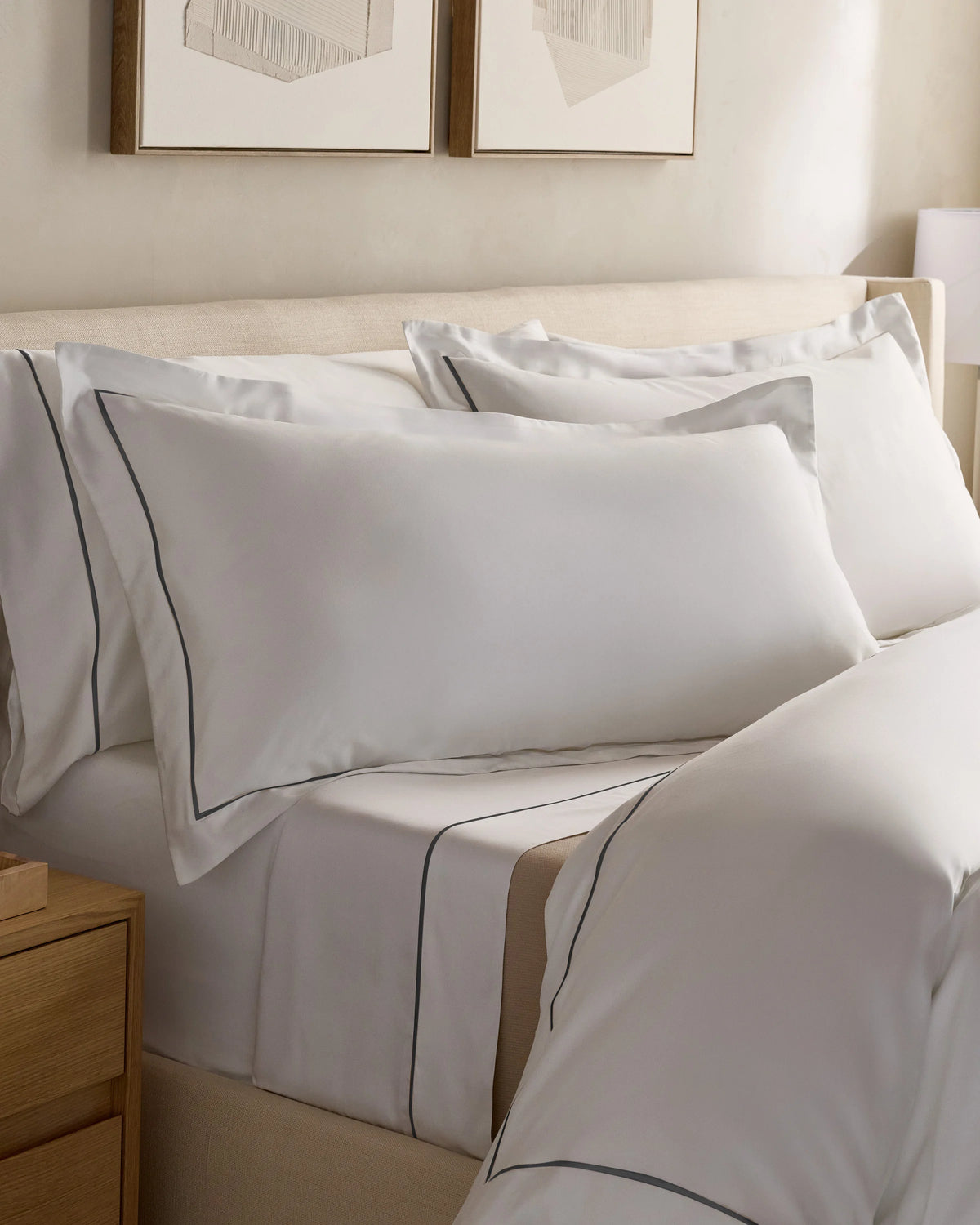 Signature Giza Cotton Sateen Duvet Cover - Twin / Light Grey