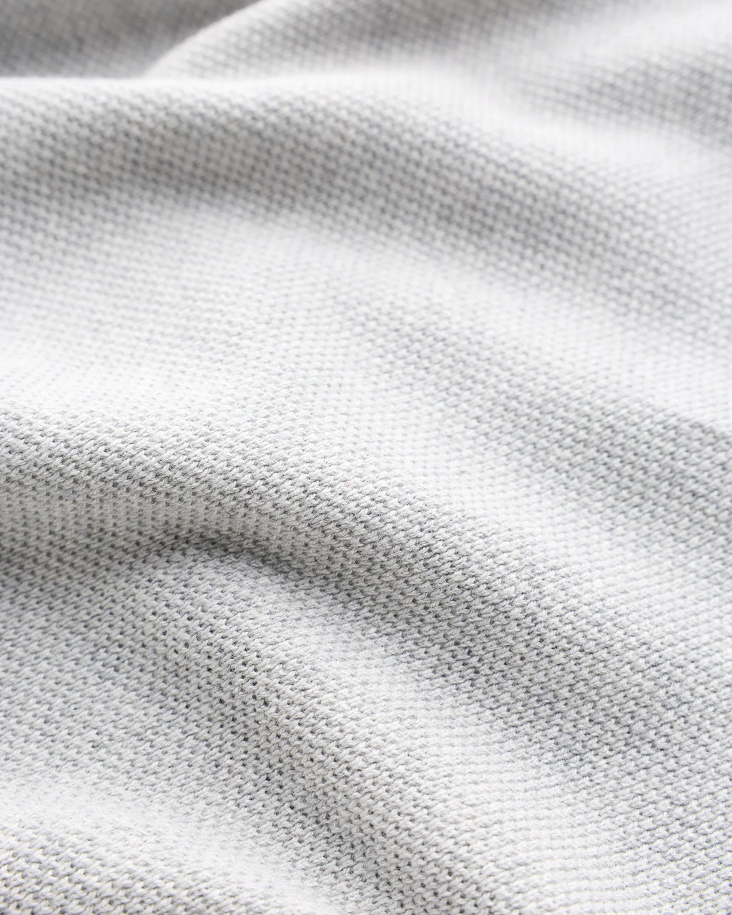 100% Organic Cotton Pique Crewneck Sweater - S / Moonstone Blue