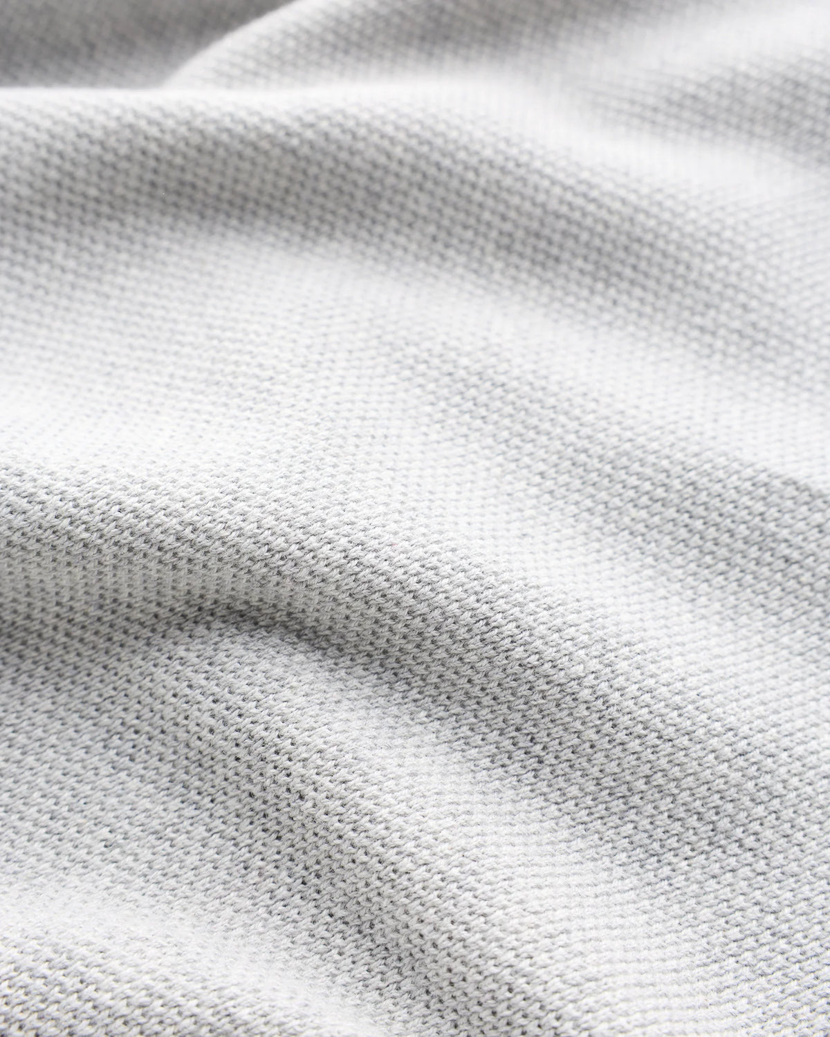 100% Organic Cotton Pique Crewneck Sweater - S / Moonstone Blue