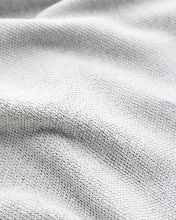 100% Organic Cotton Pique Crewneck Sweater - S / Moonstone Blue