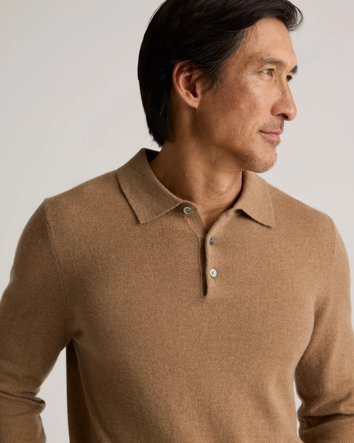 Mongolian Cashmere Polo Sweater - S / True Navy