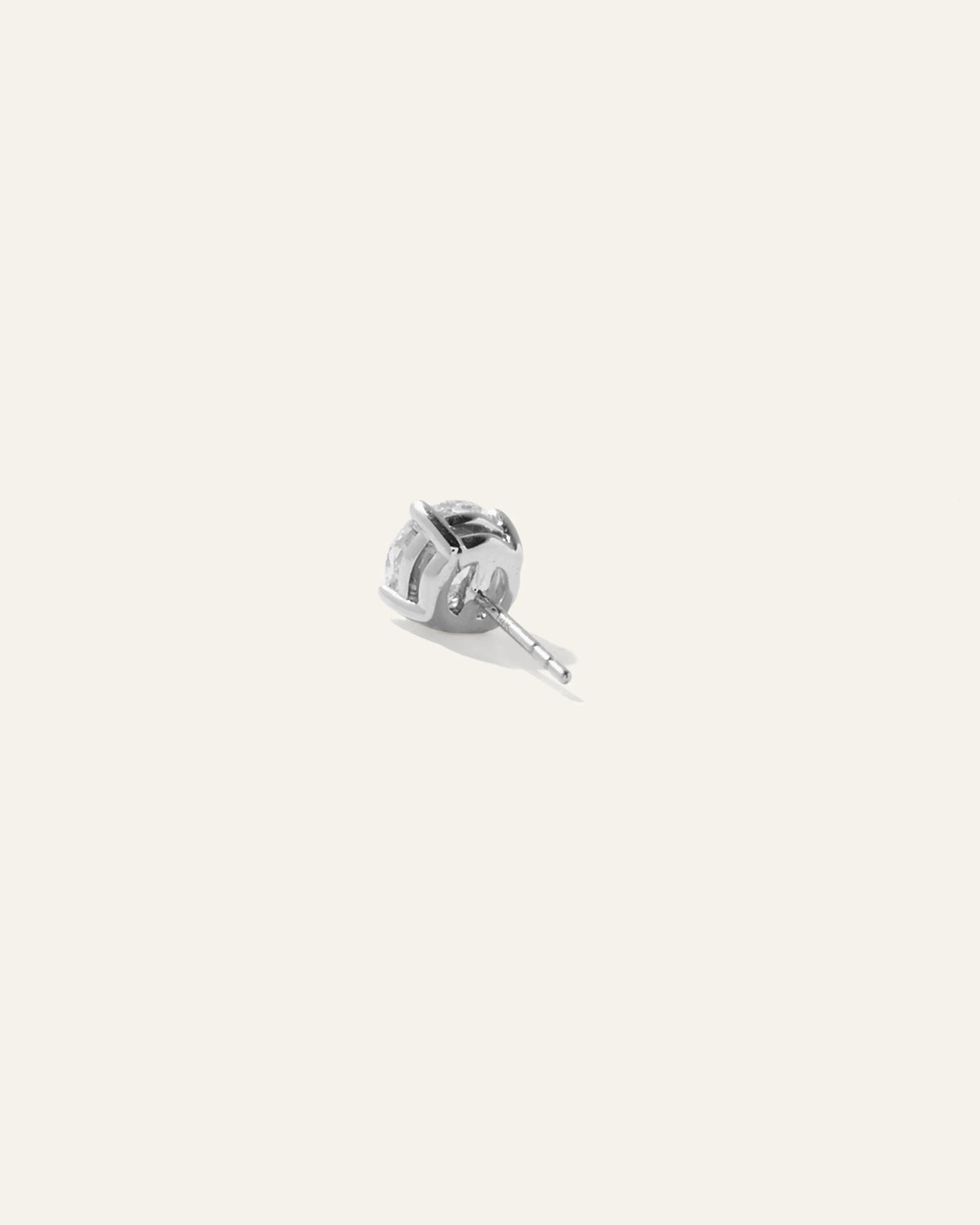 14K Gold Lab Grown Diamond Four-Prong Solitaire Studs - 2ctw - One Size / Yellow Gold