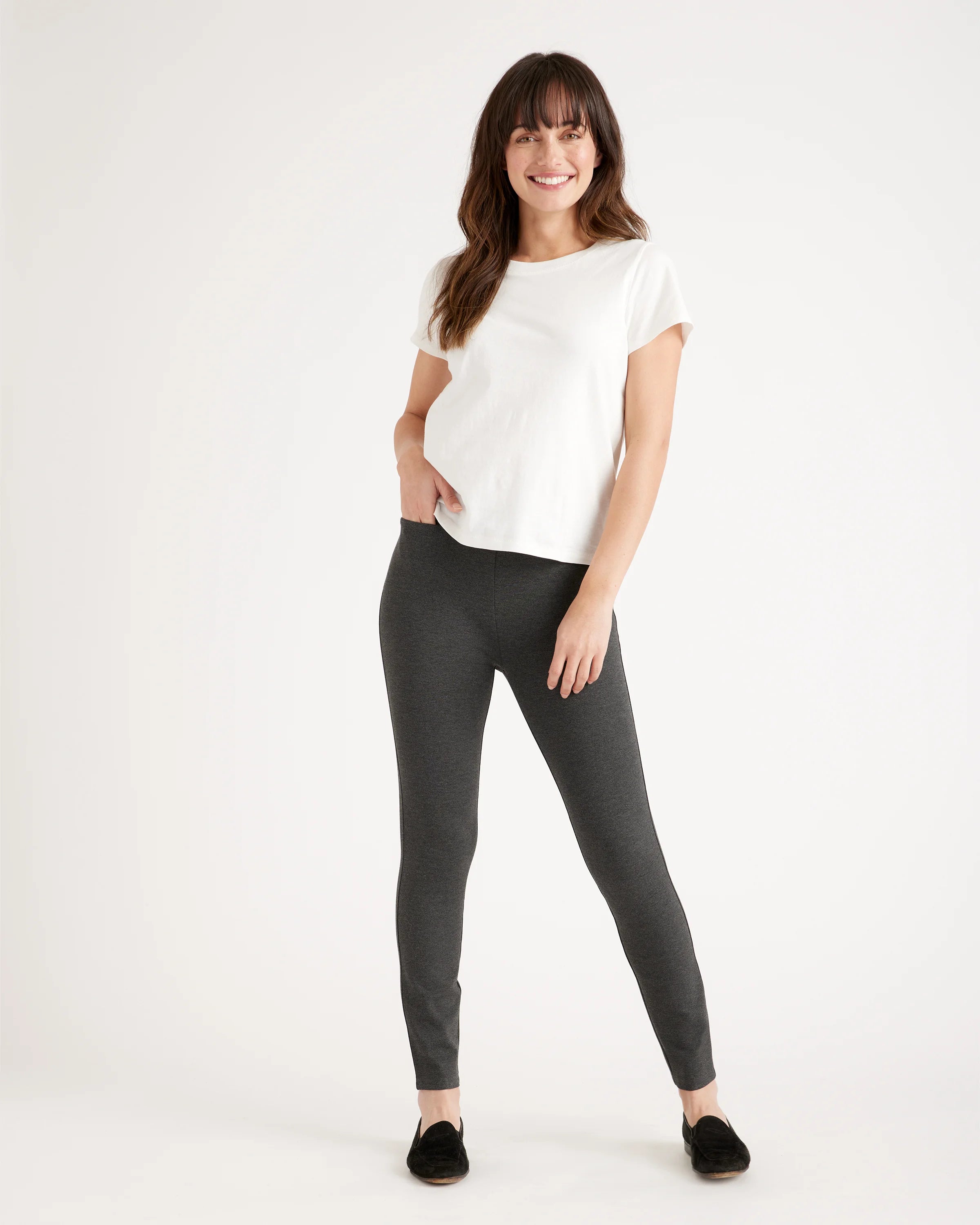 Ultra-Stretch Ponte Skinny Pants - XS / Charcoal Secondary image