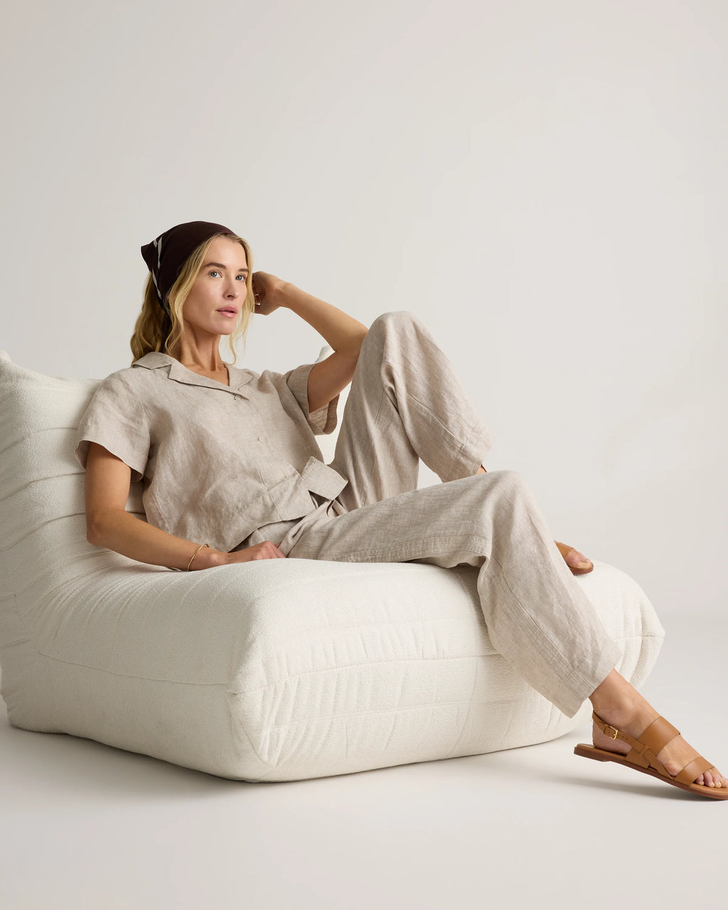 100% European Linen Wide Leg Pants - XS / Bayberry Olive