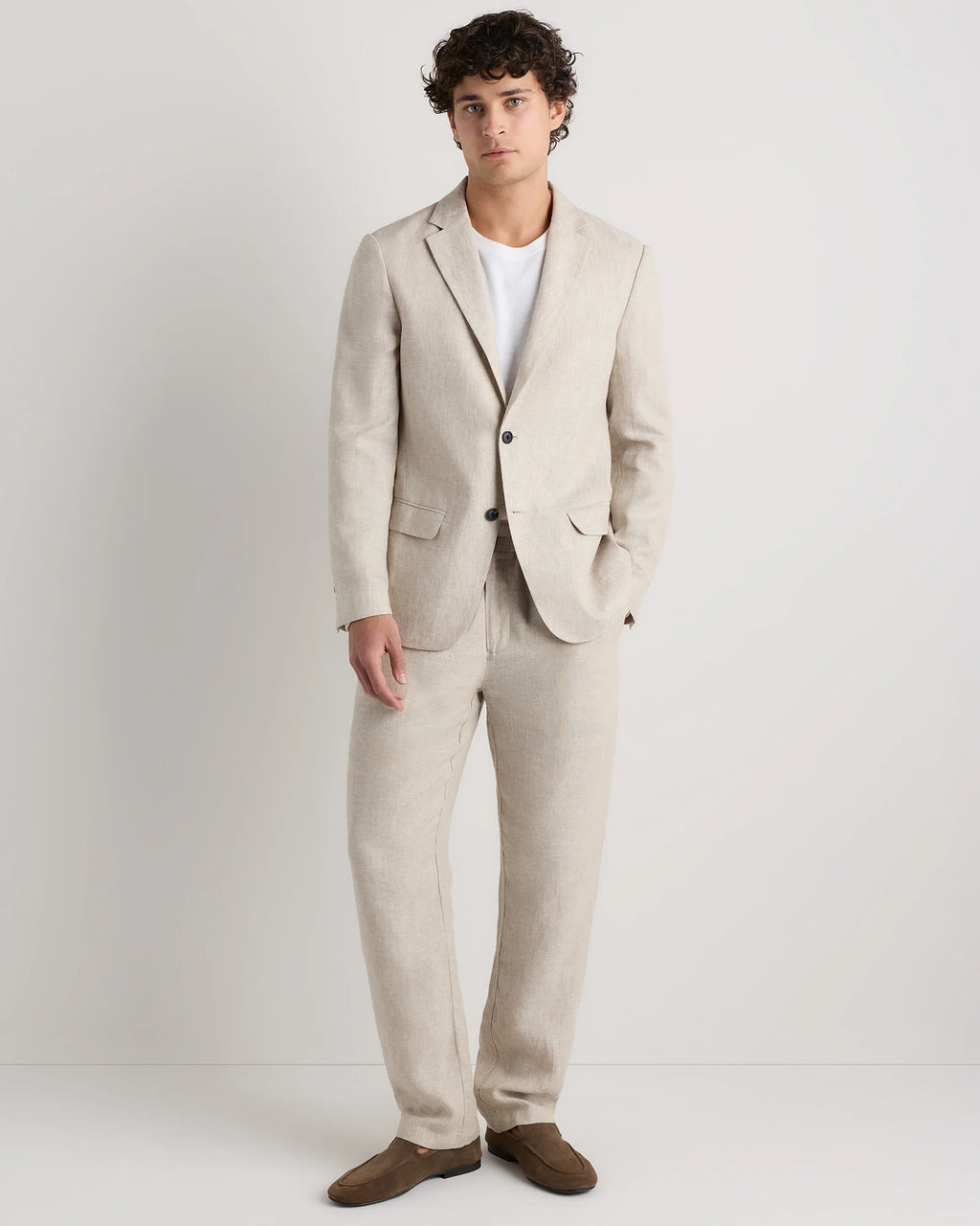 100% European Linen Blazer - XS / French Blue
