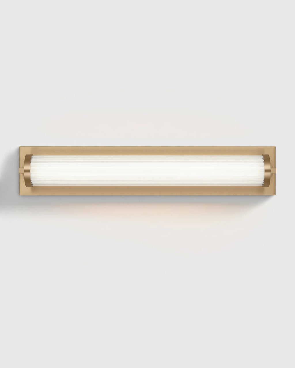 Ribbed Steel LED Vanity Sconce - 22" / Brass