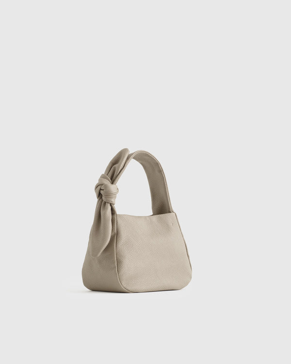 Italian Leather Mini Bow Bag - One Size / Taupe