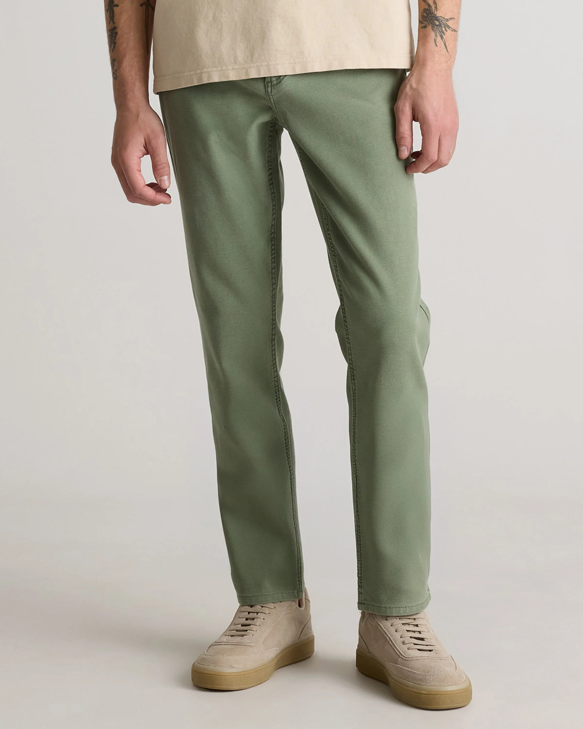 French Terry 5-Pocket Pants - Slim - 30X30 / Bayberry Olive