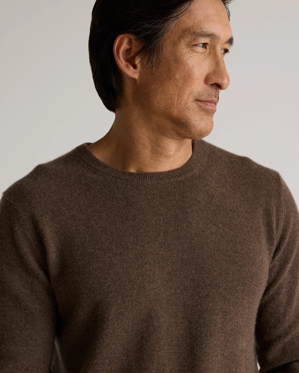 Mongolian Cashmere Crewneck Sweater - XS / Black