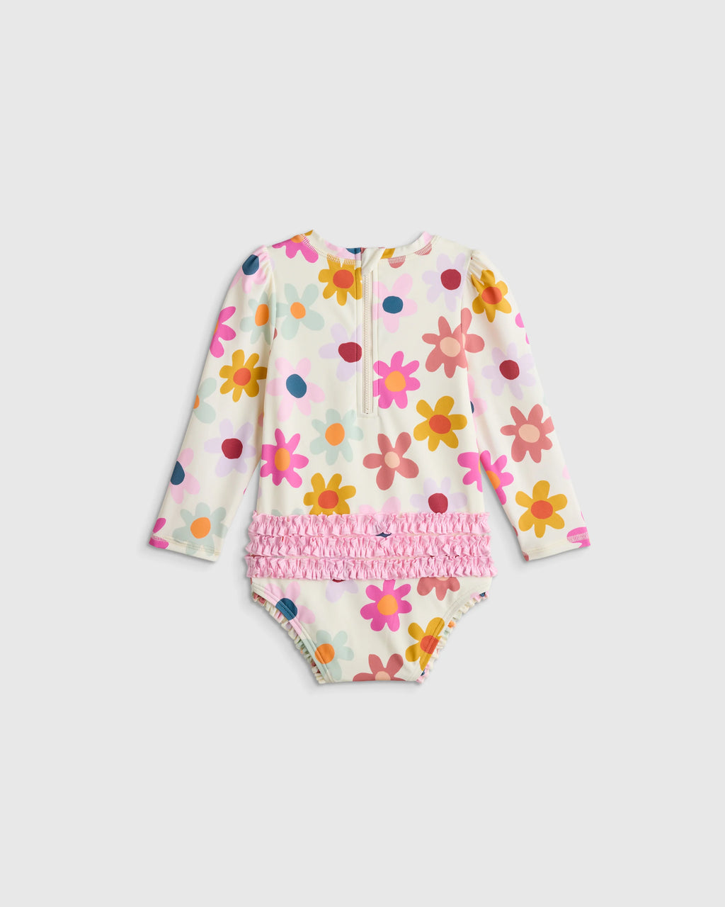 Long Sleeve Tie One-Piece Swimsuit - 2T / Soft Ditsy Floral