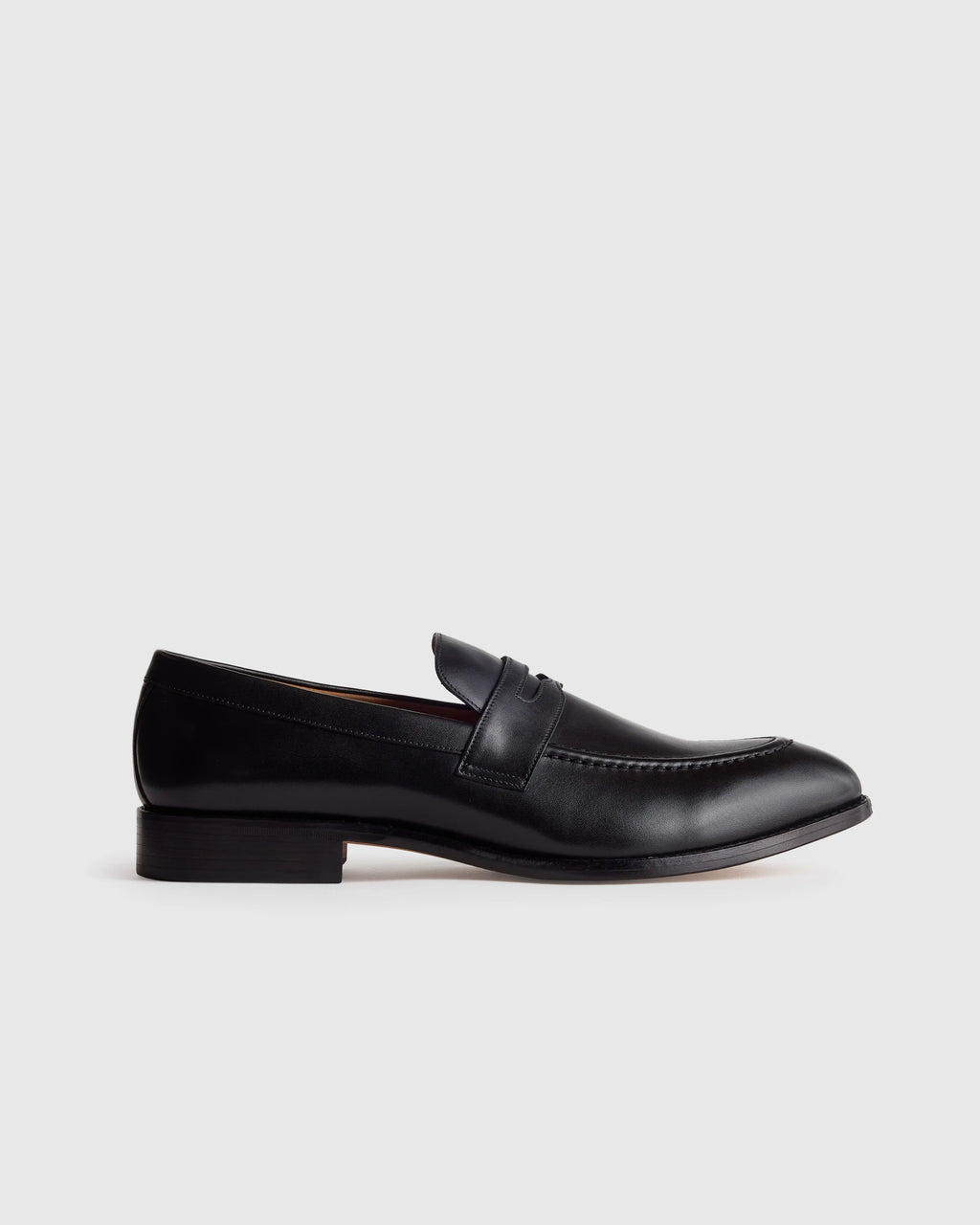 Calfskin Leather Penny Loafer - 7 / Brunette