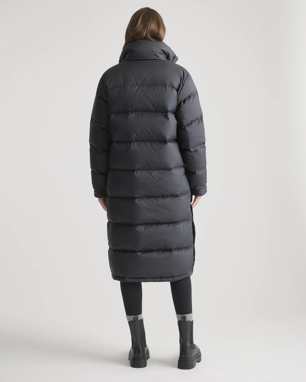 Responsible Down Long Puffer Jacket - XS / Black