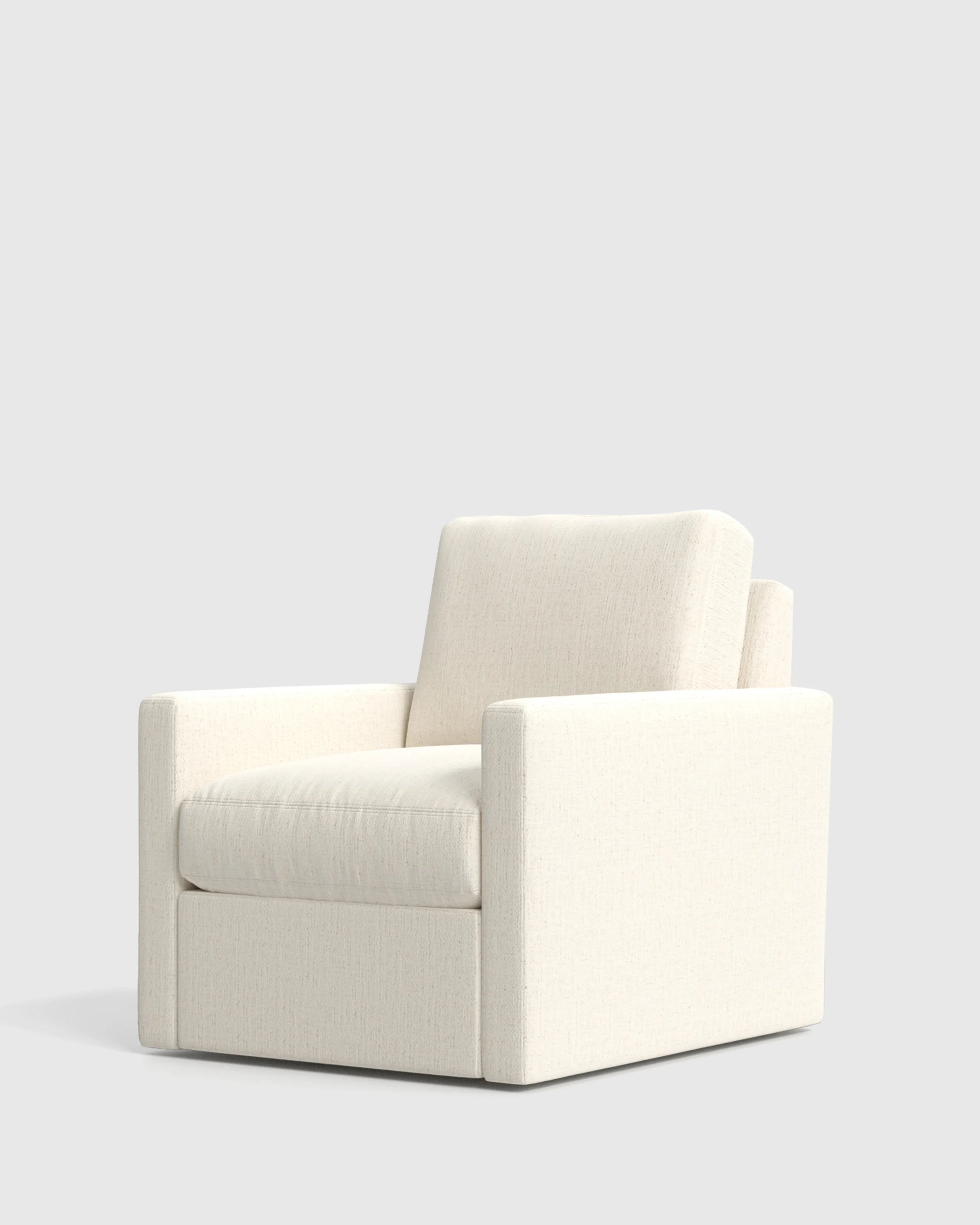 Brennan Swivel Chair in Performance Chenille Linen Blend - 32" / Slate Secondary image