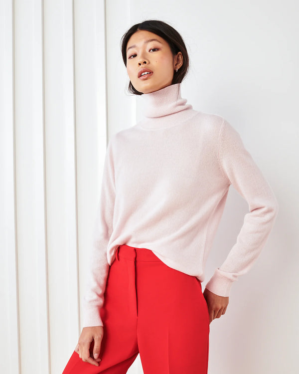 Mongolian Cashmere Turtleneck Sweater - XS / Heather Grey