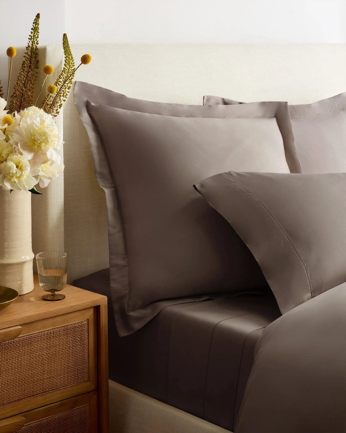 Signature Giza Cotton Sateen Euro Sham - Euro / Mineral