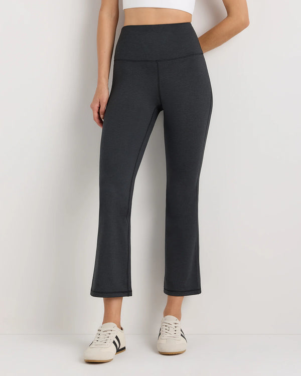 Ultra-Soft Cropped Bootcut Pants - XS / Heather Black