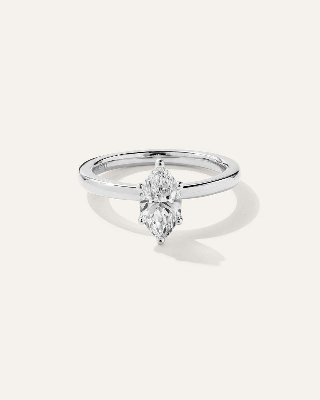 Lab Grown Diamond Marquise Comfort Fit Engagement Ring - 1ct - 4 / Yellow Gold