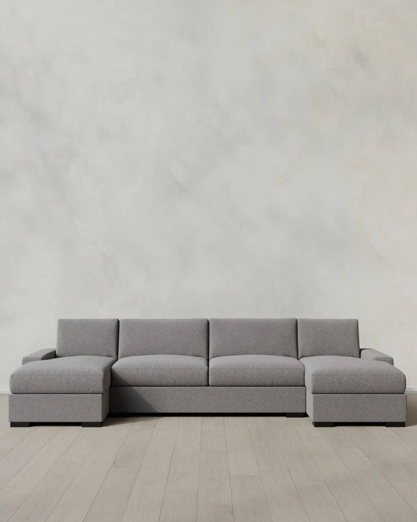 Stillman U Sectional in Performance Basketweave - One Size / Flax