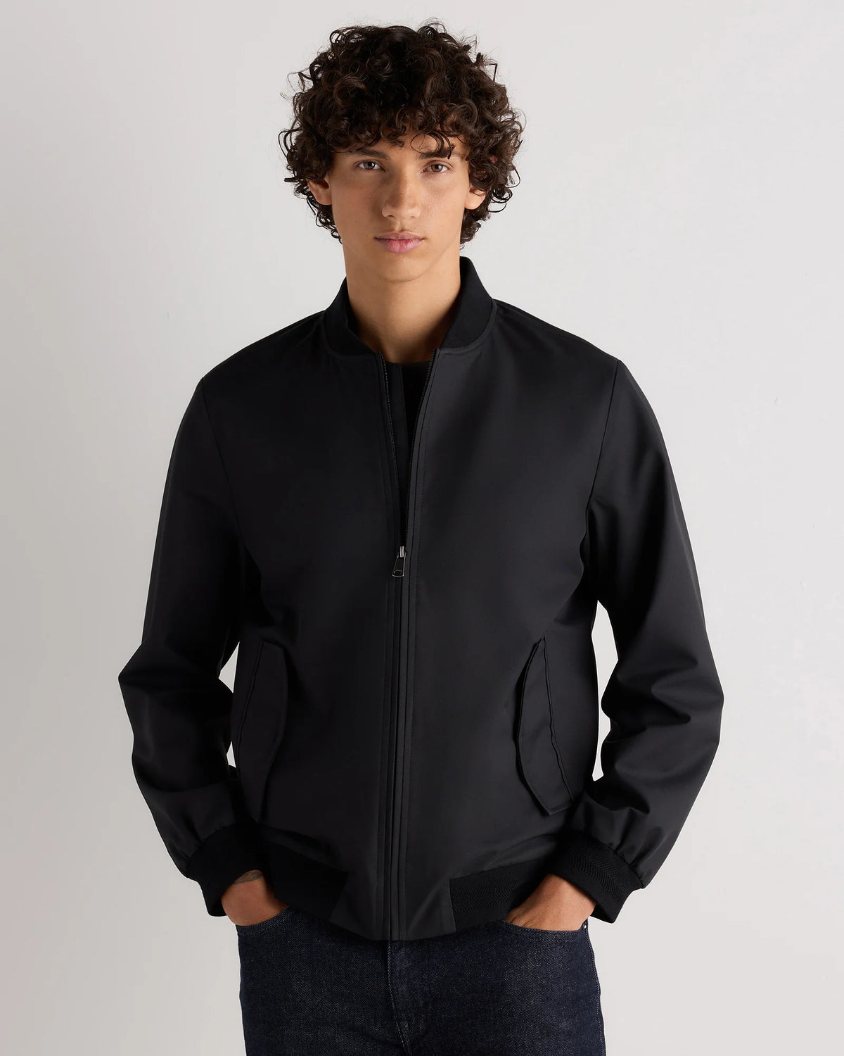 Water-Resistant Flex Bomber Jacket - S / Black Main image