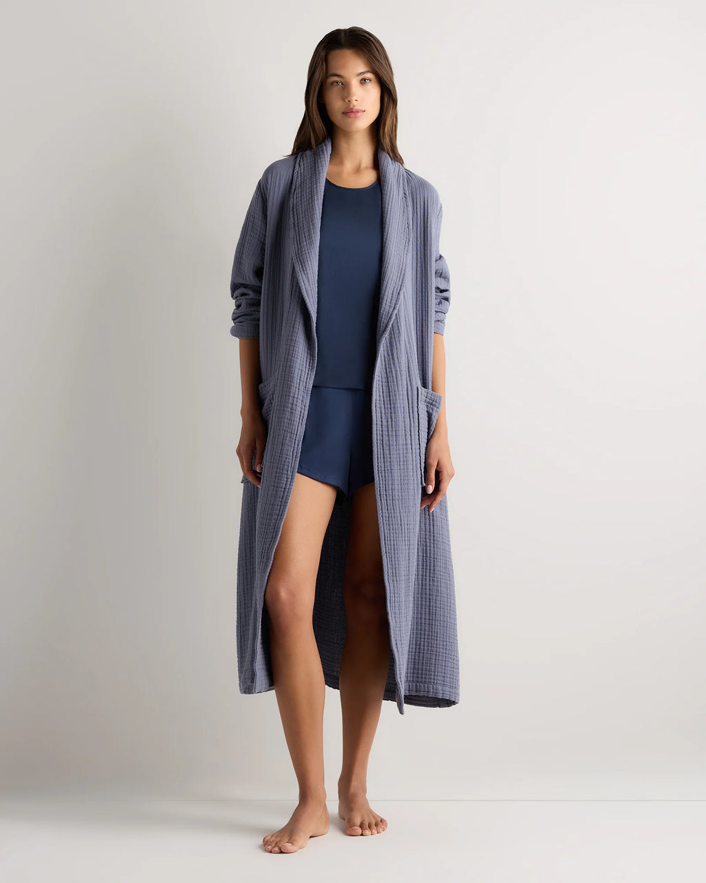 Soft Layered Turkish Cotton Robe - XS / White